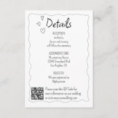 Carte D'accompagnement Mariage de gribouillis à main (Devant)