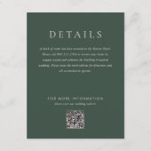 Carte D'accompagnement Mariage de jumelage vert crème moderne (Devant)