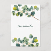 Carte D'accompagnement Mariage de la branche Eucalyptus boîtier de détail (Devant)
