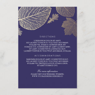 Carte D'accompagnement Mariage de la Marine Feuille d'or - Informations