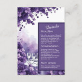 Carte D'accompagnement Mariage de la tour Eiffel Floral Lavender (Devant)