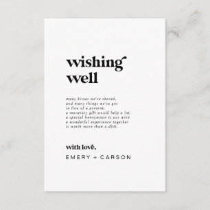Carte D'accompagnement Mariage de la typographie noire moderne Wishing We