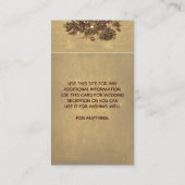 Carte D'accompagnement Mariage de l'arborescence Rustique (Dos)