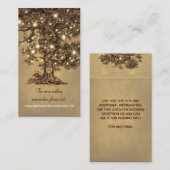 Carte D'accompagnement Mariage de l'arborescence Rustique (Devant / Derrière)