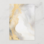 Carte D'accompagnement Mariage de lavage noir gris or moderne (Dos)