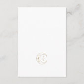 Carte D'accompagnement Mariage de lune céleste d'or (Dos)