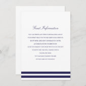 Carte D'accompagnement Mariage de marine nautique (Devant / Derrière)