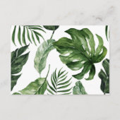 Carte D'accompagnement mariage de Merci tropical de 3,5 x 5 pouces (Dos)