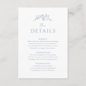 Carte D'accompagnement Mariage de monogramme bleu foncé (Devant)