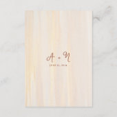 Carte D'accompagnement Mariage de monogramme QR Code Brush Gold et Terrac (Dos)