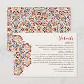 Carte D'accompagnement Mariage de Motif de mandala géométrique classique (Devant / Derrière)