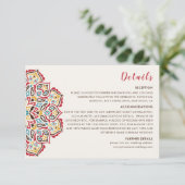 Carte D'accompagnement Mariage de Motif de mandala géométrique classique (Debout devant)