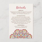 Carte D'accompagnement Mariage de Motif de mandala géométrique classique (Devant)