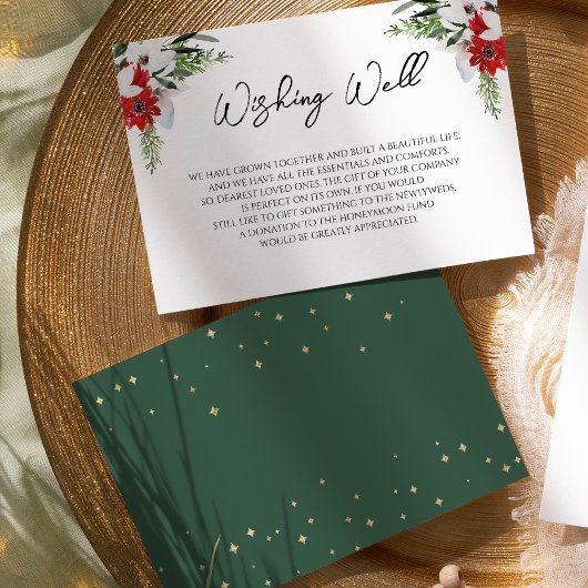 Carte D'accompagnement Mariage de Noël classique simple qui veut bien
