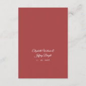 Carte D'accompagnement Mariage de Noël d'hiver des baies de pin rustique (Dos)