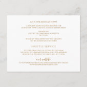 Carte D'accompagnement Mariage de Noël Élégance hivernale moderne Détails (Dos)