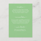 Carte D'accompagnement Mariage de palmiers verts à chaux tropicales (Dos)