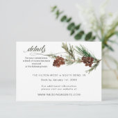 Carte D'accompagnement Mariage de Pinery d'hiver RSVP (Debout devant)