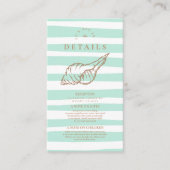 Carte D'accompagnement Mariage de plage à répartition (Devant)