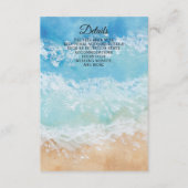 Carte D'accompagnement Mariage de plage d'été à l'aquarelle rustique (Devant)