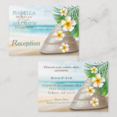 Carte D'accompagnement Mariage de plage pour le Mr & Mrs. | Réception (Devant / Derrière)