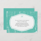 Carte D'accompagnement Mariage de plage rustique à l'étoile de mer (Devant / Derrière)