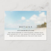 Carte D'accompagnement Mariage de plage simple (Devant)