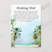 Carte D'accompagnement Mariage de plage tropicale bien (Devant)