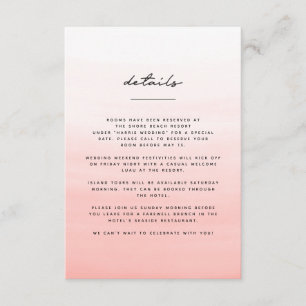 Carte D'accompagnement Mariage de plage Watercolor