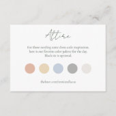 Carte D'accompagnement Mariage de points de couleur d'été Code vestimenta (Devant)