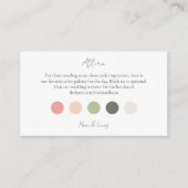 Carte D'accompagnement Mariage de points de couleur d'été Code vestimenta (Devant)