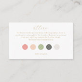 Carte D'accompagnement Mariage de points de couleur d'été Code vestimenta (Devant)