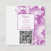 Carte D'accompagnement Mariage de prune et d'orchidées blanches (Dos)