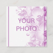 Carte D'accompagnement Mariage de prune et d'orchidées blanches (Devant)