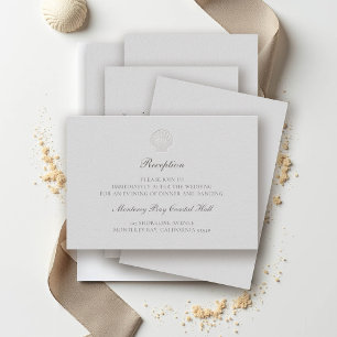 Carte D'accompagnement Mariage de réception classique Coastal Nautique
