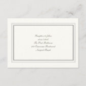 Carte D'accompagnement Mariage de réception de perle à cadre intégré (Devant)