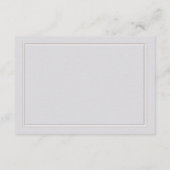 Carte D'accompagnement Mariage de réception en ivoire du cadre d'orchidée (Dos)