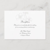 Carte D'accompagnement Mariage de réception Faux Embossé Orchid Calligrap (Devant)