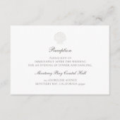 Carte D'accompagnement Mariage de réception Pure Coastère Nautique (Devant)