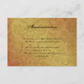 Carte D'accompagnement Mariage de régression d'automne (Devant)