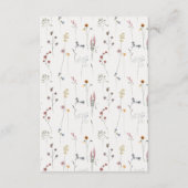 Carte D'accompagnement Mariage de ruban couleur Fleur sauvage rose (Dos)