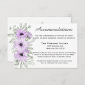 Carte D'accompagnement Mariage de script de fleurs de lavande violette (Devant / Derrière)