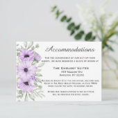 Carte D'accompagnement Mariage de script de fleurs de lavande violette (Debout devant)