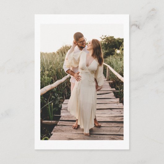 Carte D'accompagnement Mariage de script moderne capture le code QR d'amo (Dos)