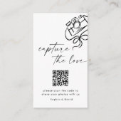 Carte D'accompagnement Mariage de script moderne capture le code QR d'amo (Devant)