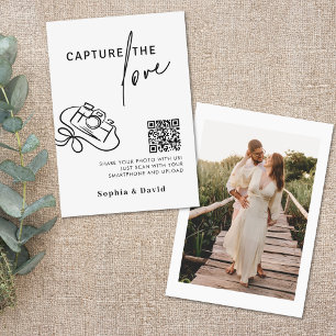 Carte D'accompagnement Mariage de script moderne capture le code QR d'amo
