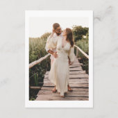 Carte D'accompagnement Mariage de script moderne capture le code QR d'amo (Dos)