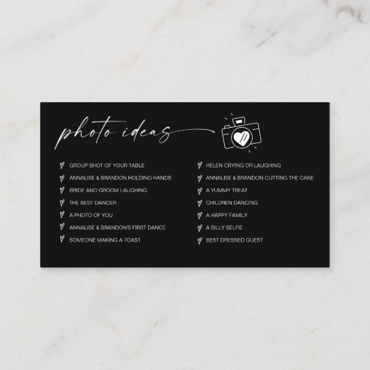 Carte D'accompagnement Mariage de script moderne Capturez l'amour QR Code (Dos)