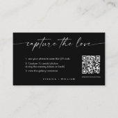 Carte D'accompagnement Mariage de script moderne Capturez l'amour QR Code (Devant)