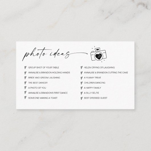 Carte D'accompagnement Mariage de script moderne Capturez l'amour QR Code (Dos)